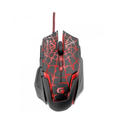 Mouse Gamer Fortrek Spider 2 OM705 3200 Dpi Preto-Vermelho